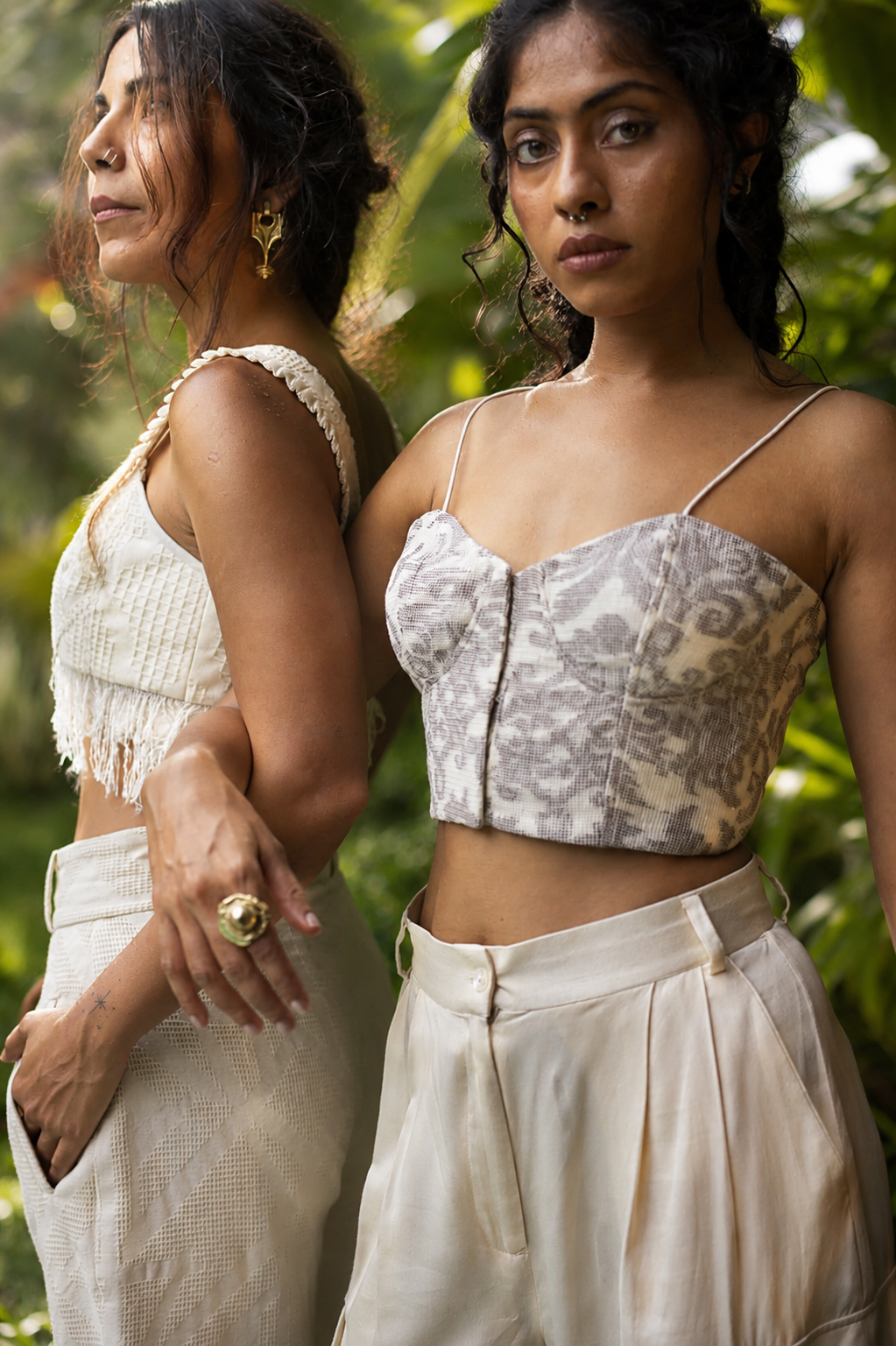 cotton paisley bustier