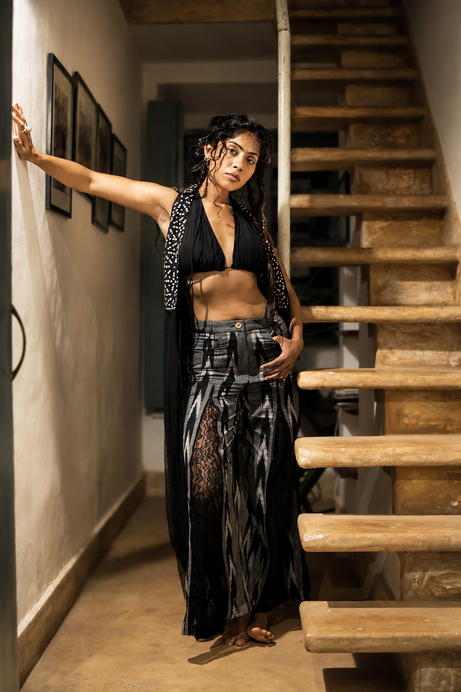 smokeweaver ikat lace pants