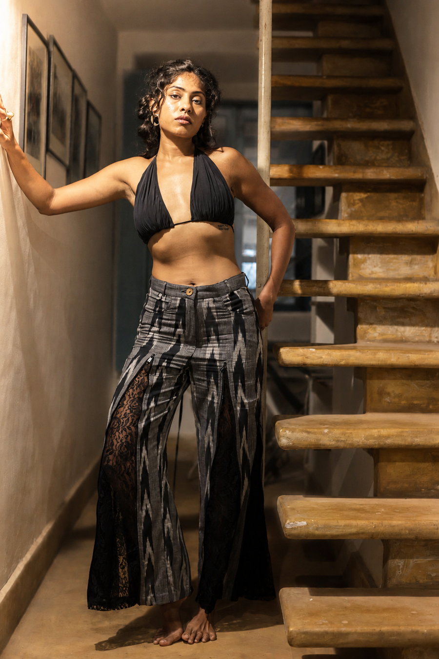 smokeweaver ikat lace pants