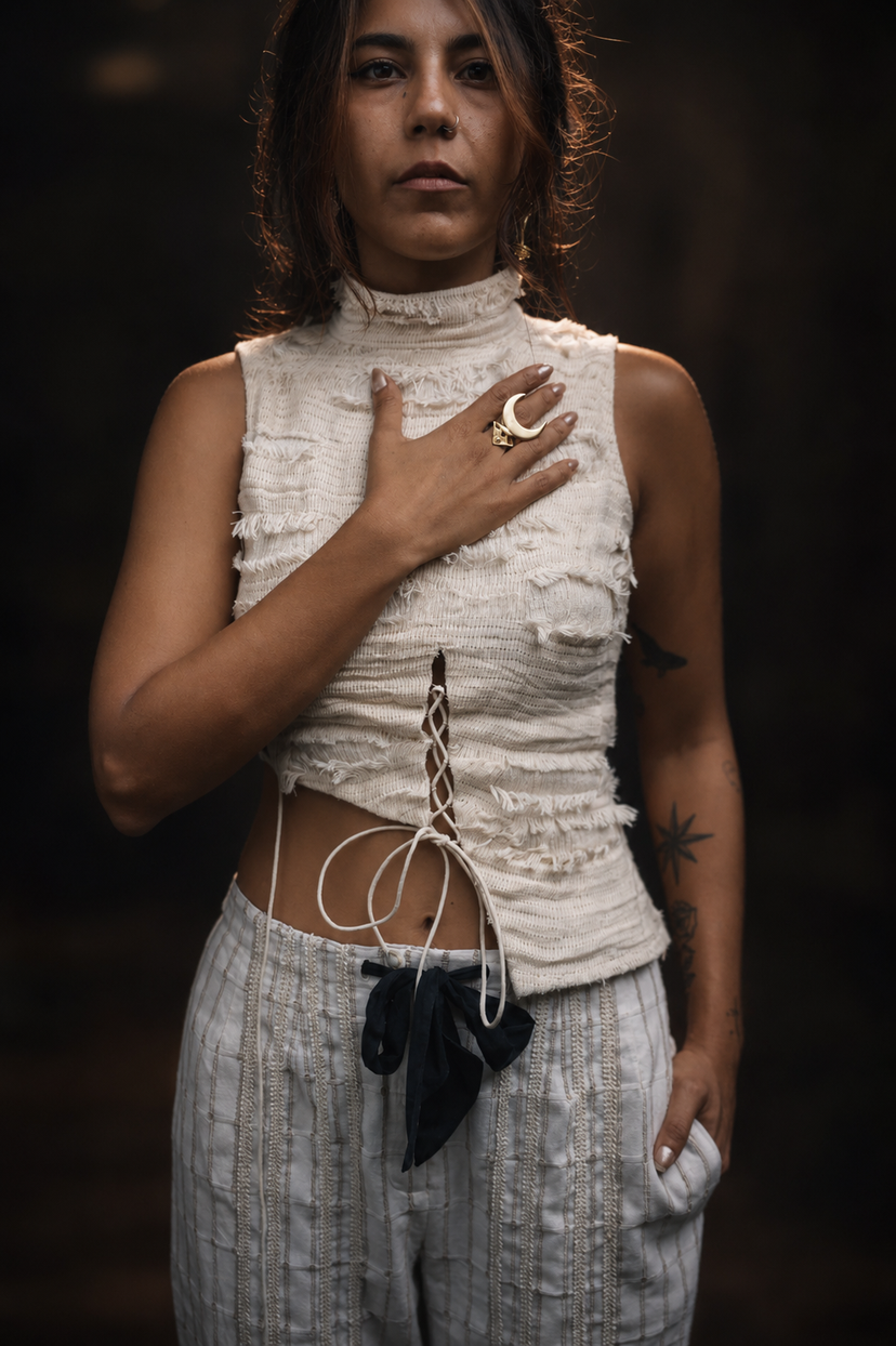 Relic fray crop top