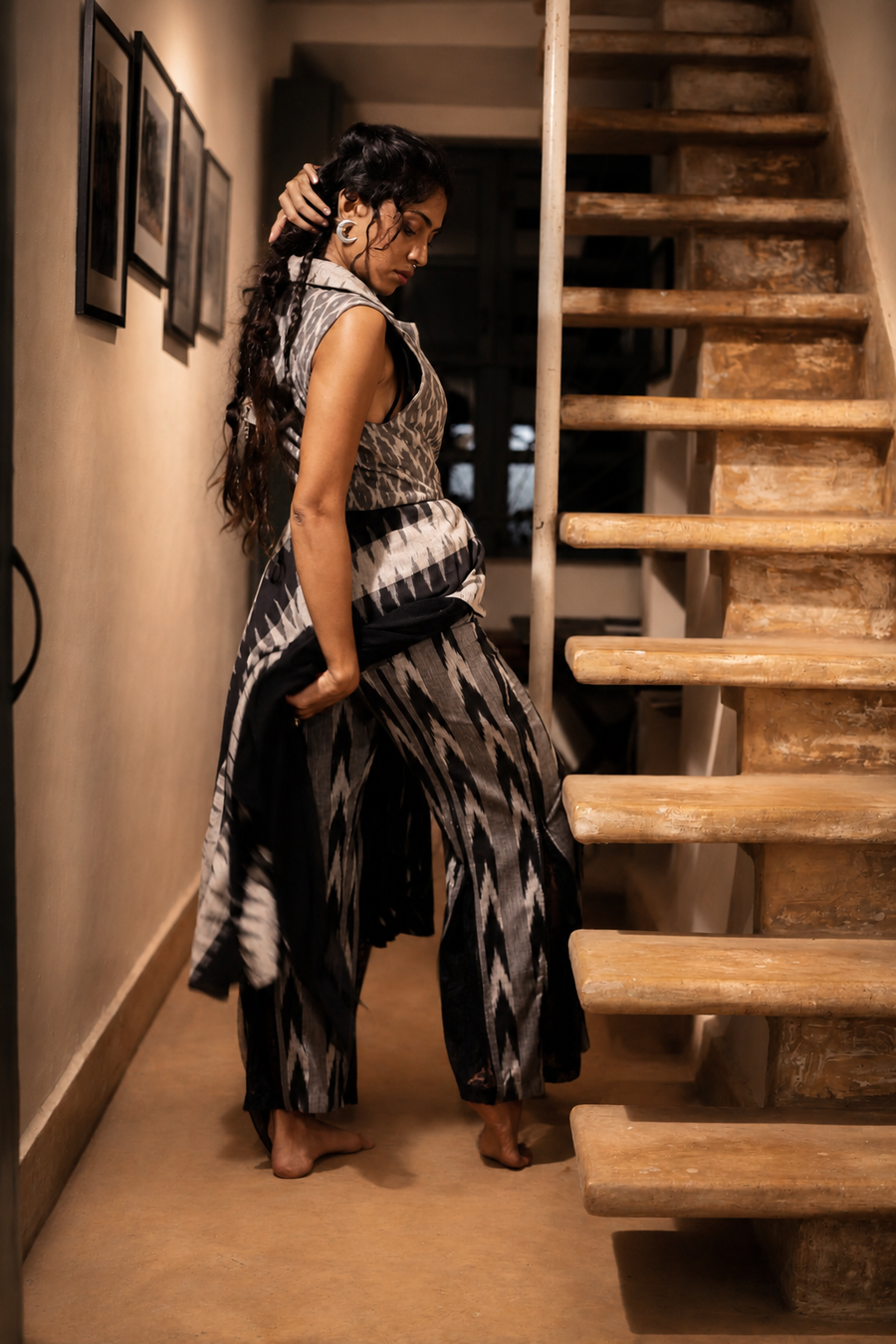 smokeweaver ikat lace pants